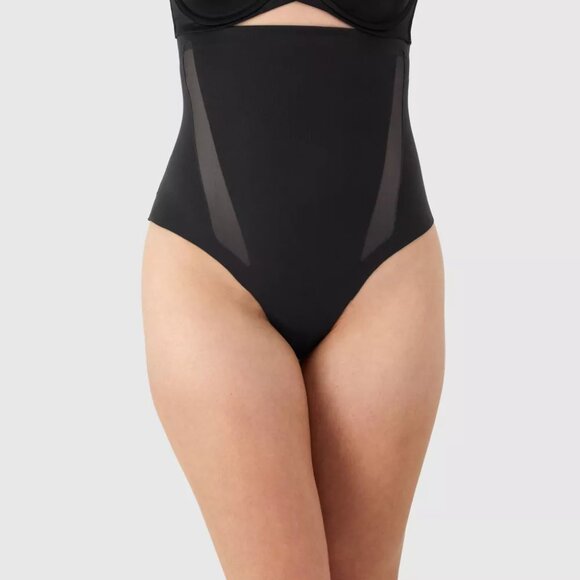 NEW Maidenform Women's Shapewear Extra Firm Shaping Thong SES200 Black M - Picture 1 of 7